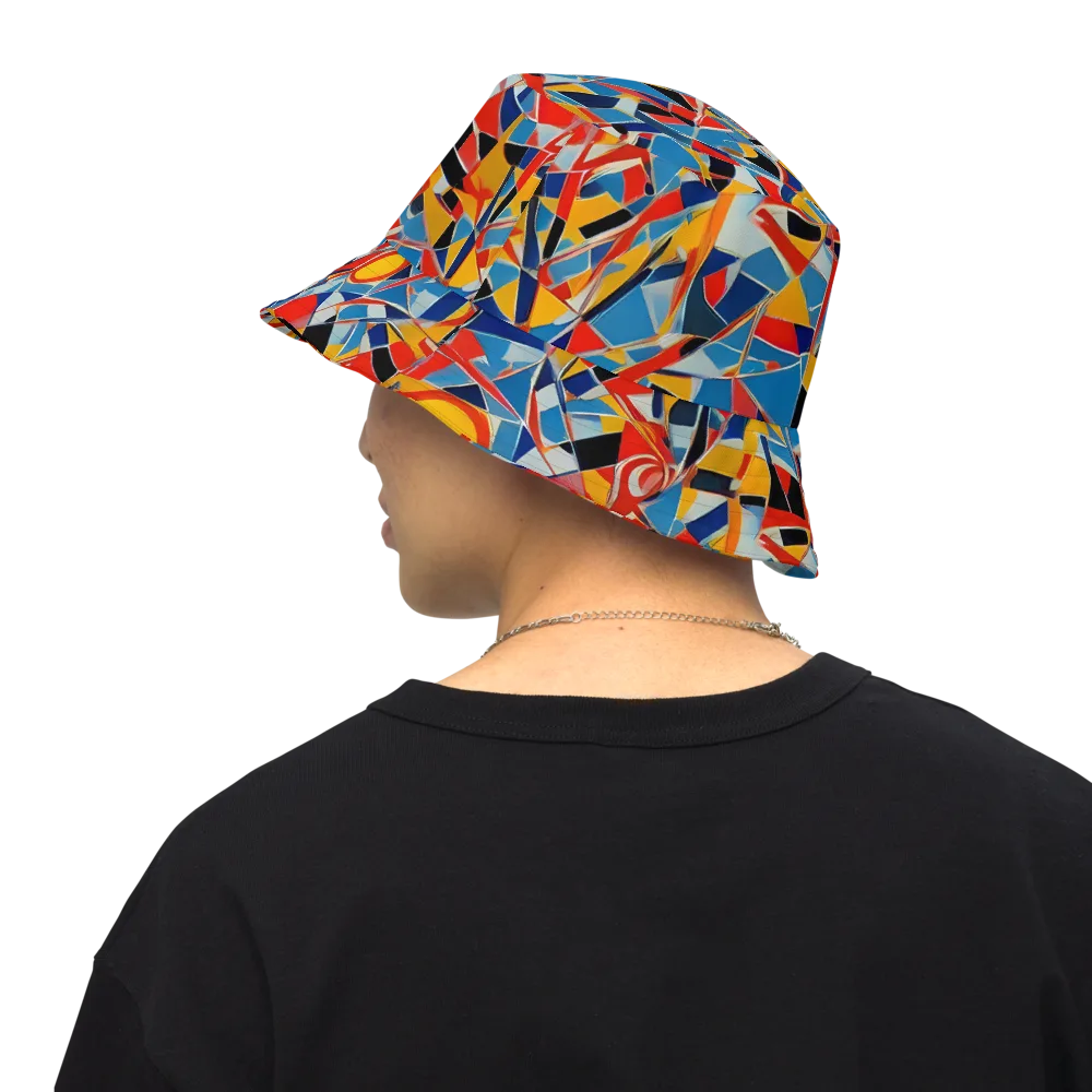 Abstract Mingle on Reversible Bucket Hat — Back Inside