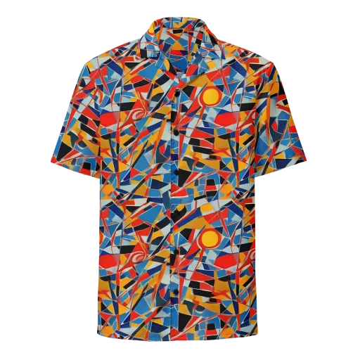 Abstract Mingle on a Button Shirt