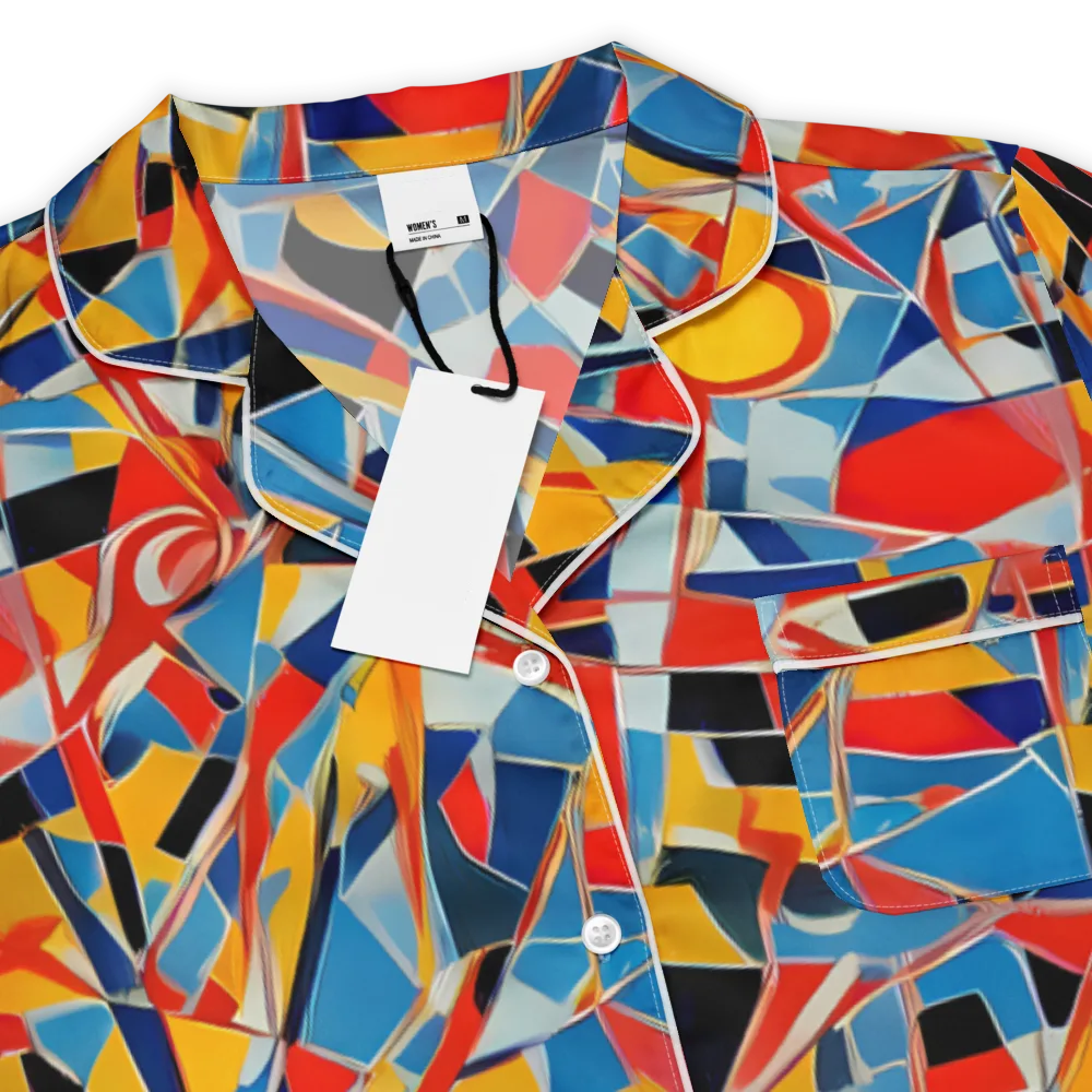 Abstract Mingle on Women's Short Sleeve Pajama Top — Product details
