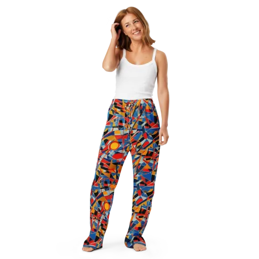 Abstract Mingle on a Women's Pajama Pants