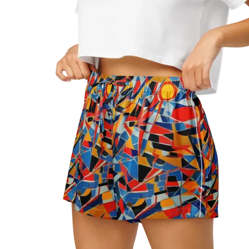 Abstract Mingle on a Women's Pajama Shorts