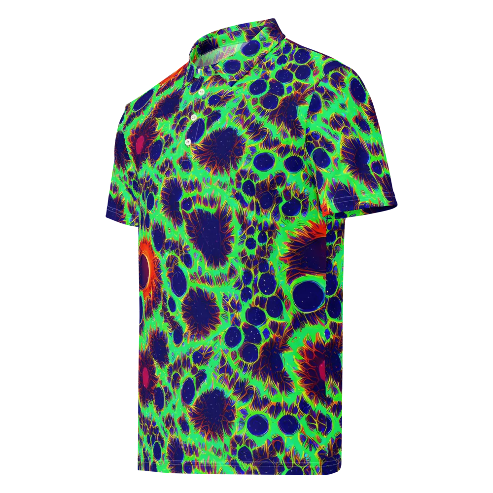 Neon Bloomfield on Men's Slim Fit Polo Shirt — Left Front