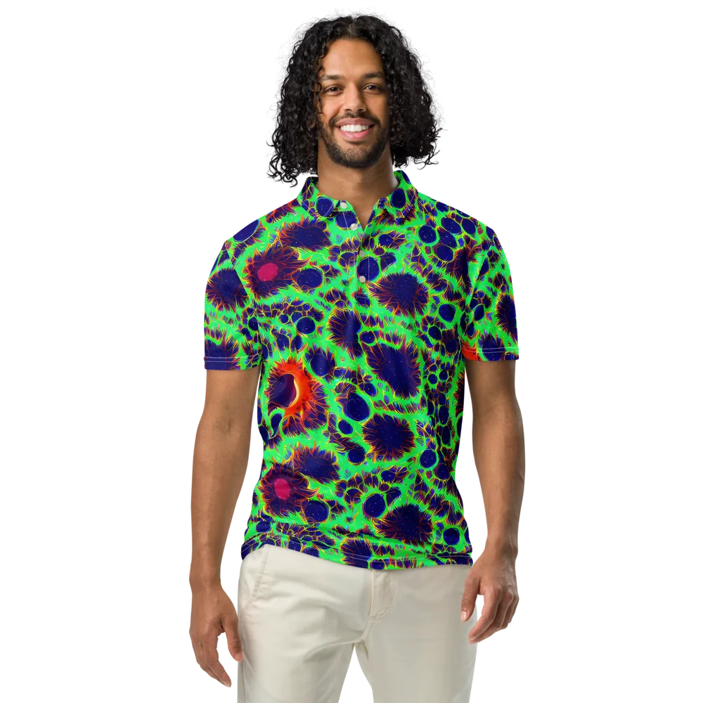 Neon Bloomfield on Men's Slim Fit Polo Shirt — Front