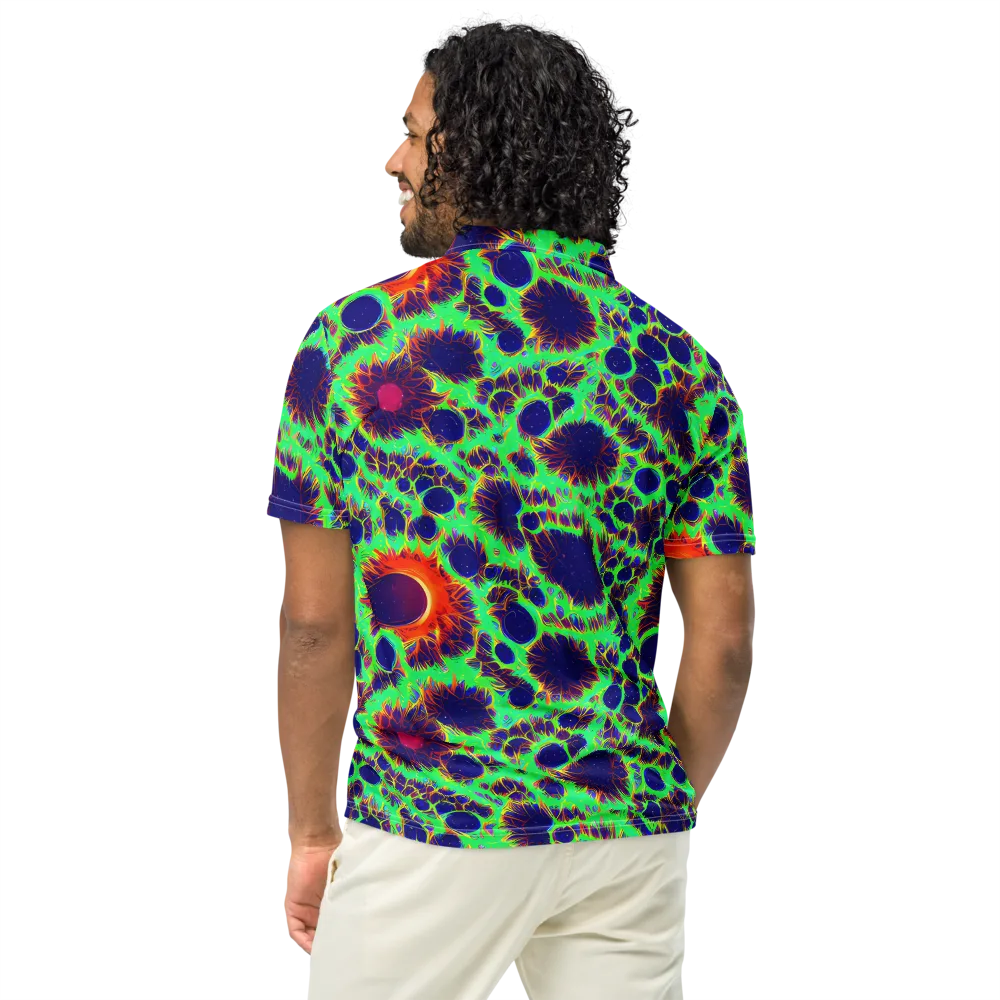 Neon Bloomfield on Men's Slim Fit Polo Shirt — Back