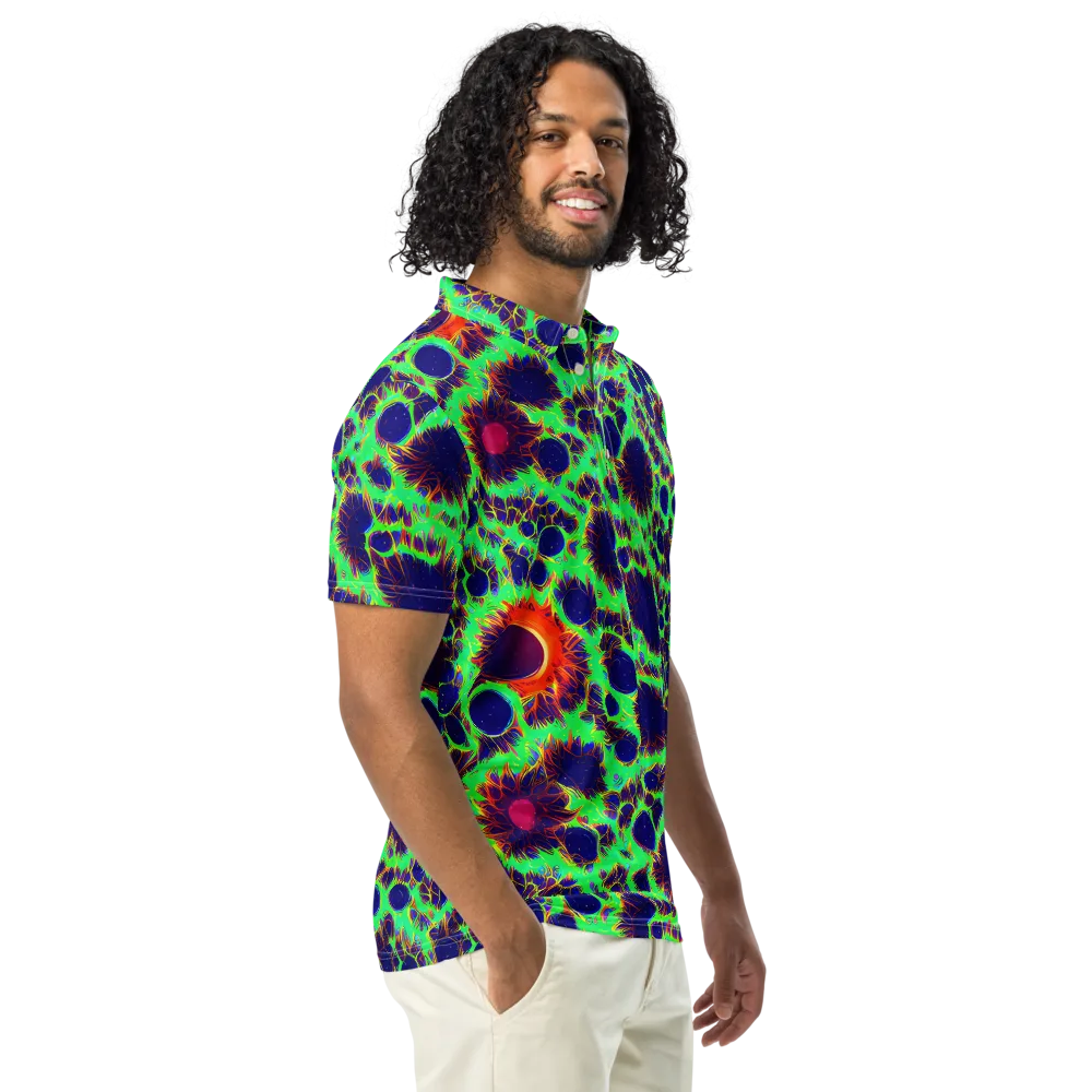 Neon Bloomfield on Men's Slim Fit Polo Shirt — Right Front