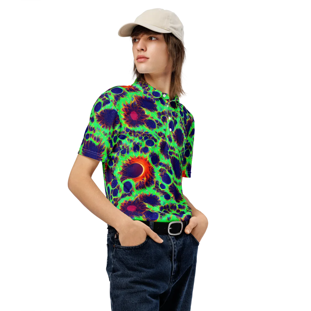 Neon Bloomfield on Men's Slim Fit Polo Shirt — Right Front
