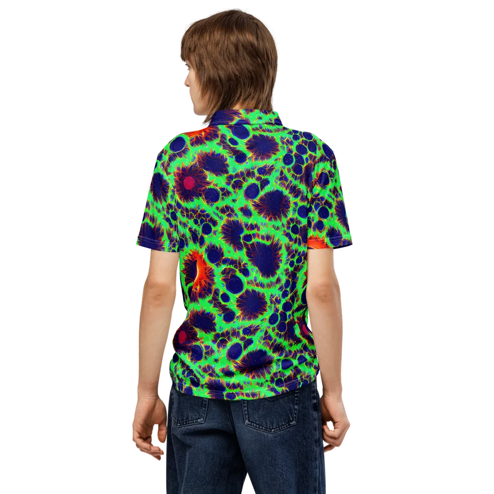 Neon Bloomfield on Men's Slim Fit Polo Shirt — Back