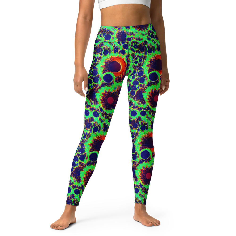 Neon Bloomfield on Yoga Leggings — Front