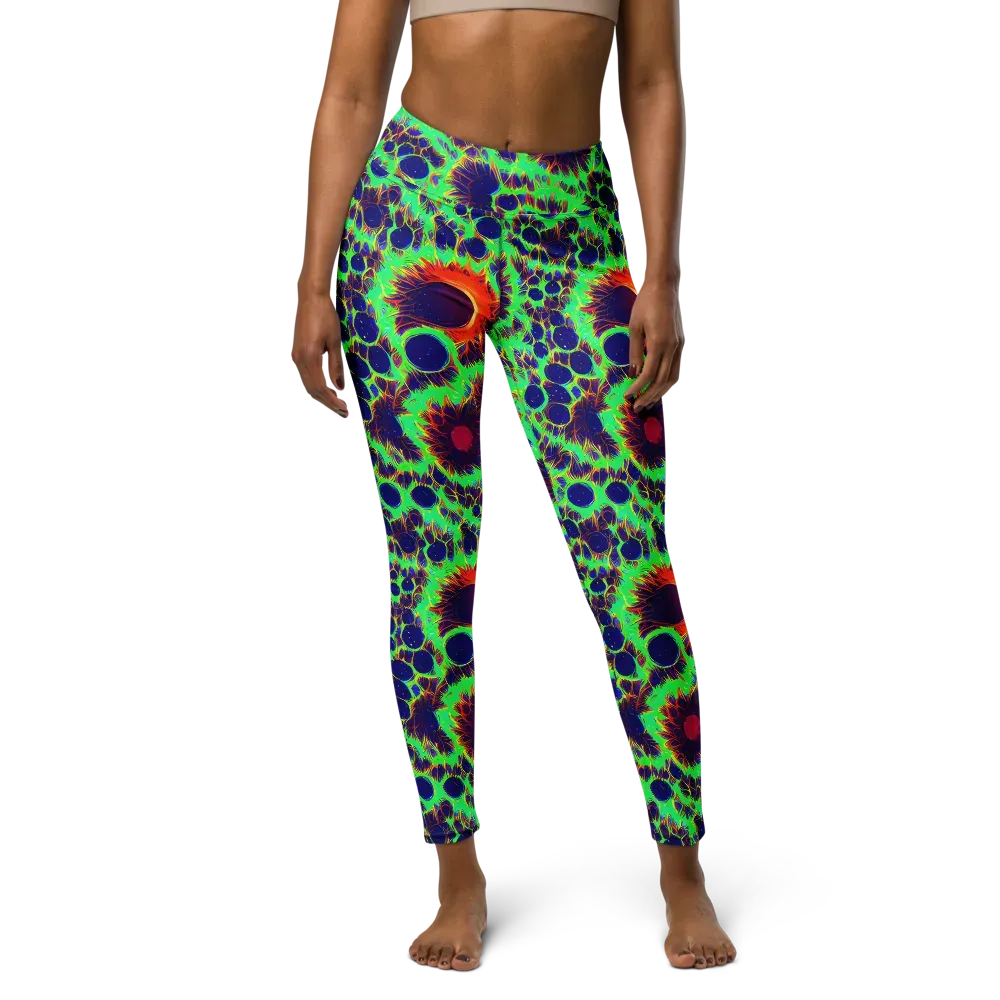 Neon Bloomfield on Yoga Leggings — Front
