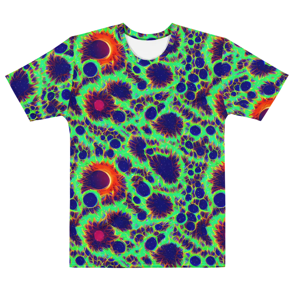 Neon Bloomfield on Men's Cotton Crew Neck T-Shirt — Front