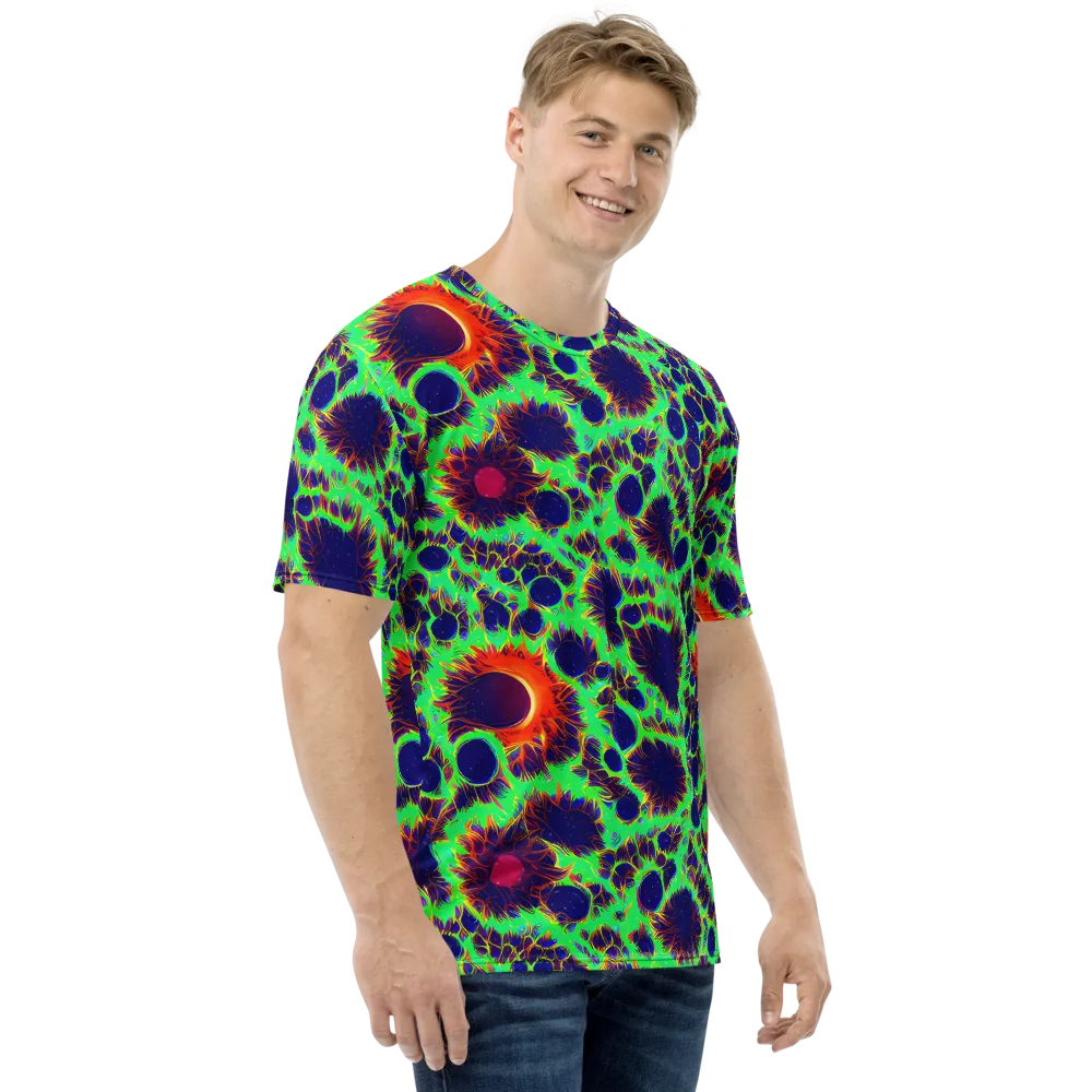Neon Bloomfield on Men's Crew Neck T-Shirt — Right