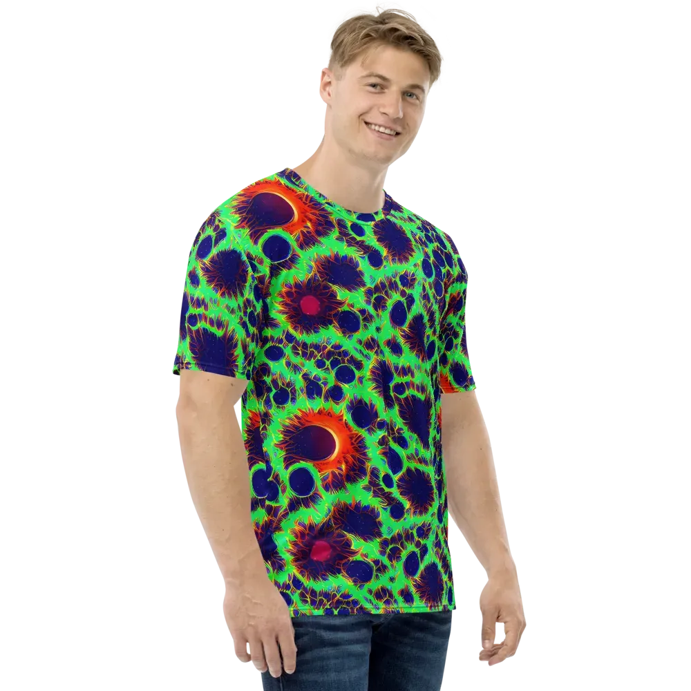 Neon Bloomfield on Men's Crew Neck T-Shirt — Right