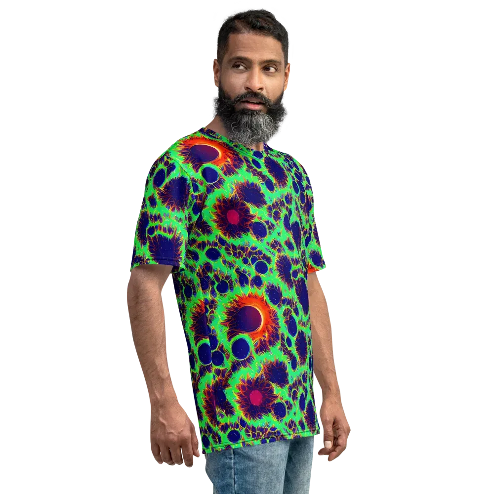 Neon Bloomfield on Men's Crew Neck T-Shirt — Right