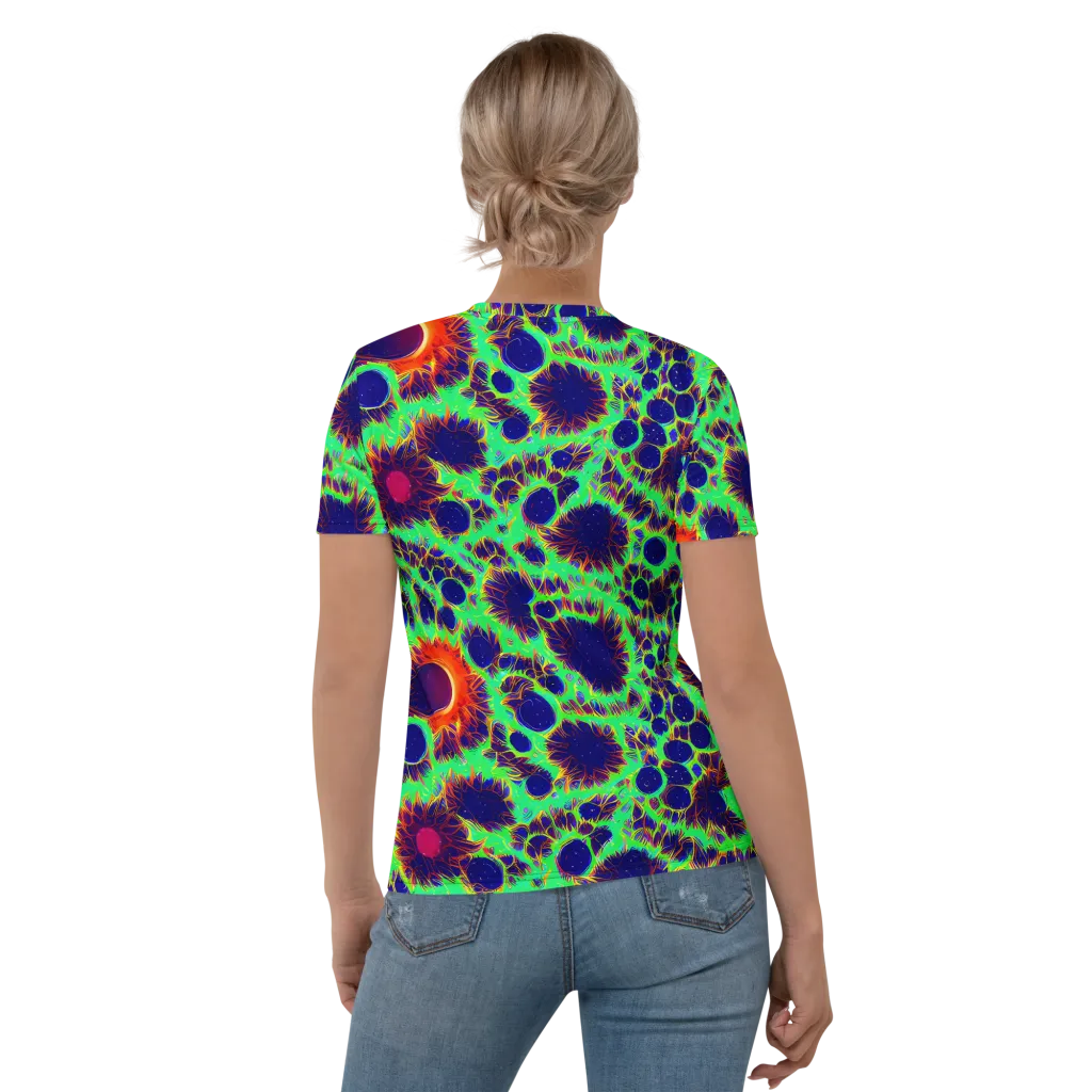 Neon Bloomfield on Women's Crew Neck T-Shirt — Back