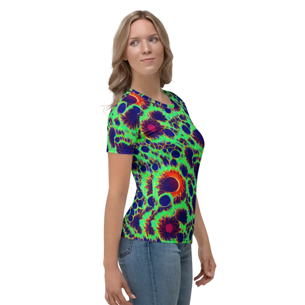 Neon Bloomfield on Women's Crew Neck T-Shirt — Right