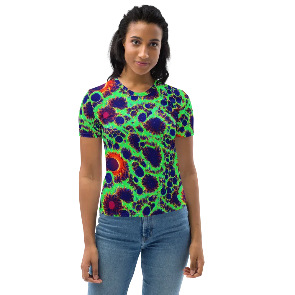 Neon Bloomfield on Women's Crew Neck T-Shirt — Front