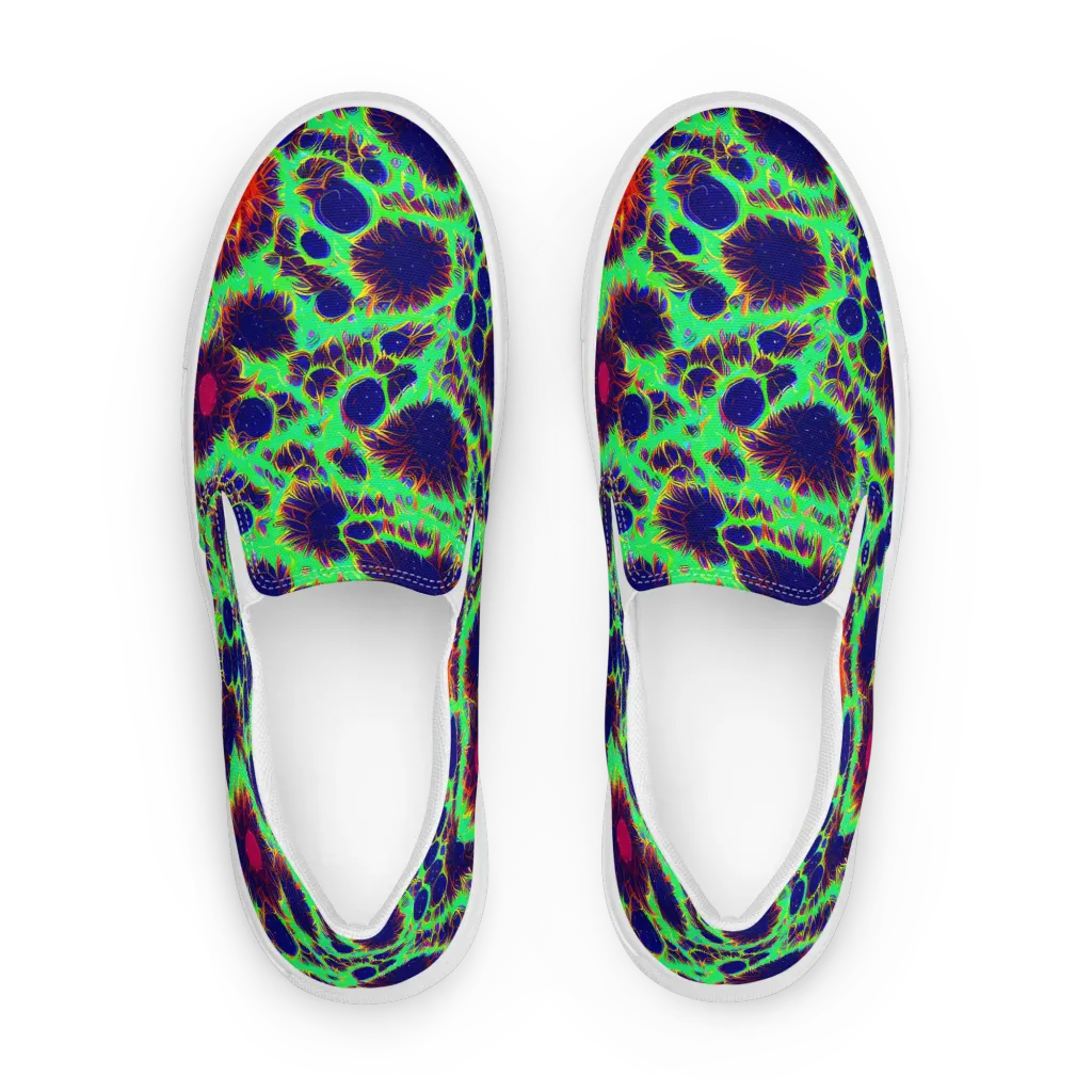 Neon Bloomfield on Men's Slip-On Canvas Shoes — Front