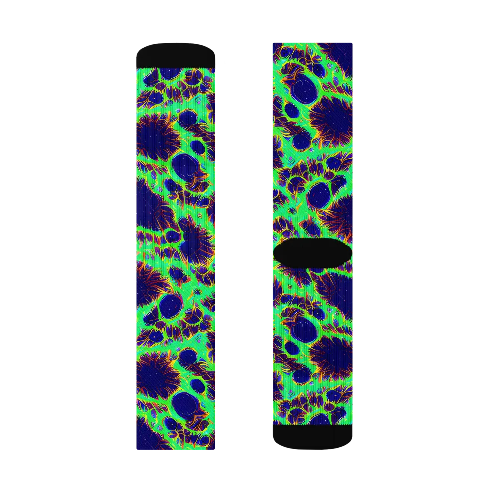 Neon Bloomfield on Socks — Right Sock