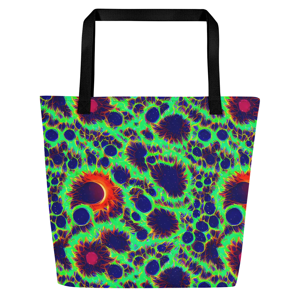 Neon Bloomfield on Large Tote Bag W/ Pocket — Front