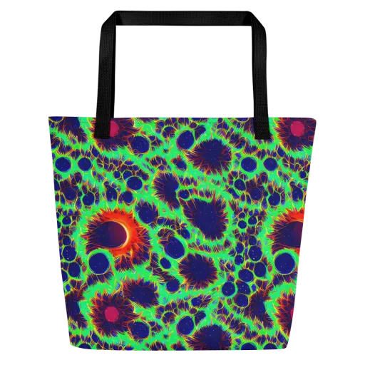 Neon Bloomfield on a Large Tote Bag W/ Pocket