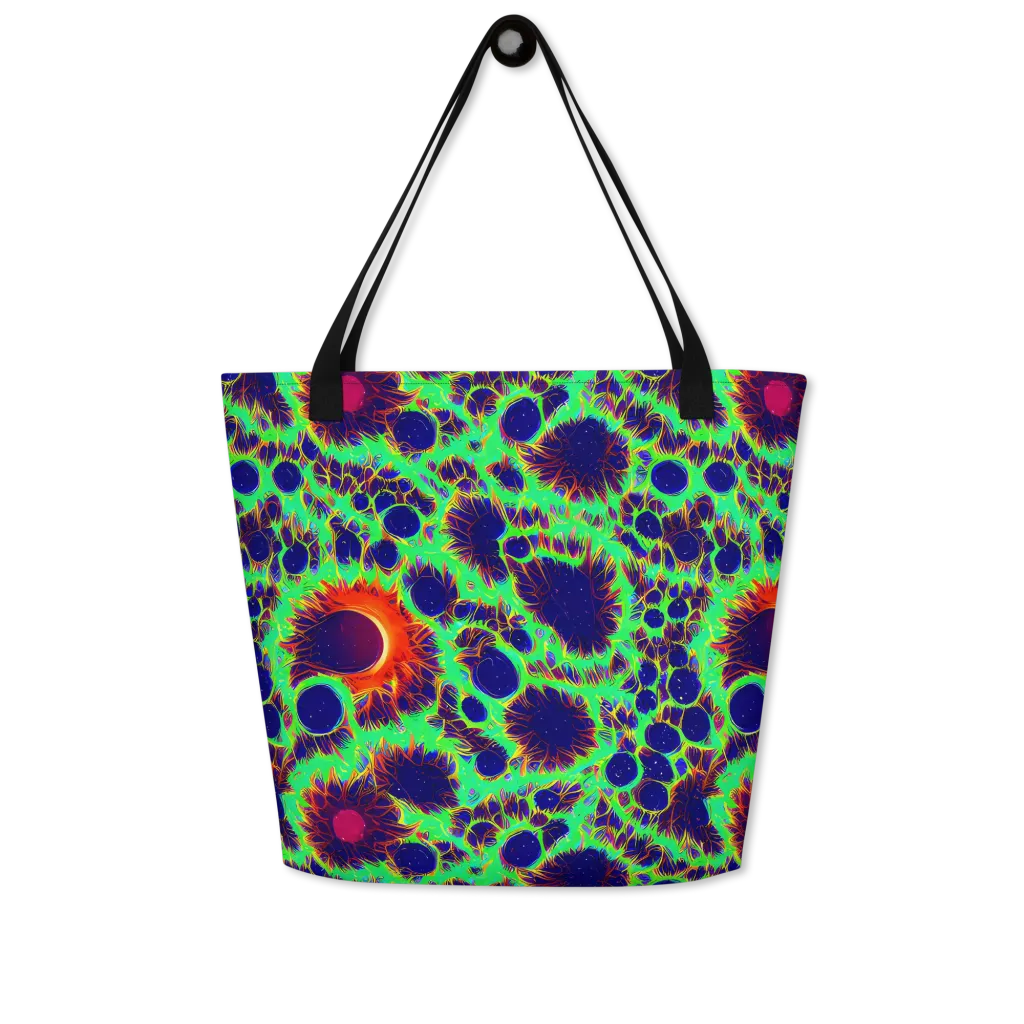 Neon Bloomfield on Large Tote Bag W/ Pocket — Front