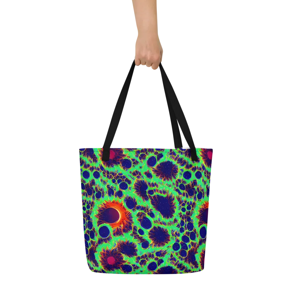Neon Bloomfield on Large Tote Bag W/ Pocket — Front
