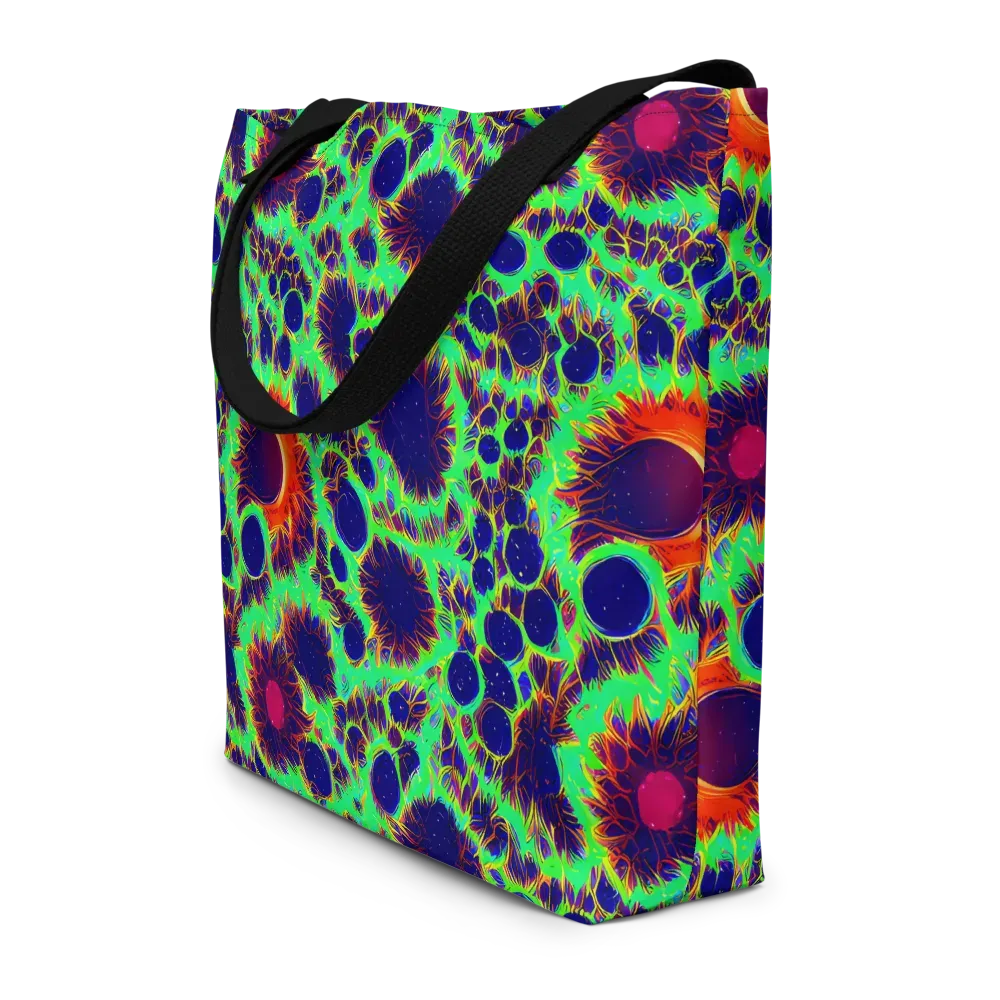 Neon Bloomfield on Large Tote Bag W/ Pocket — Front