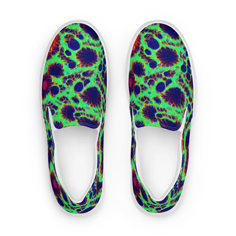 Neon Bloomfield on Women's Slip-On Canvas Shoes — Front