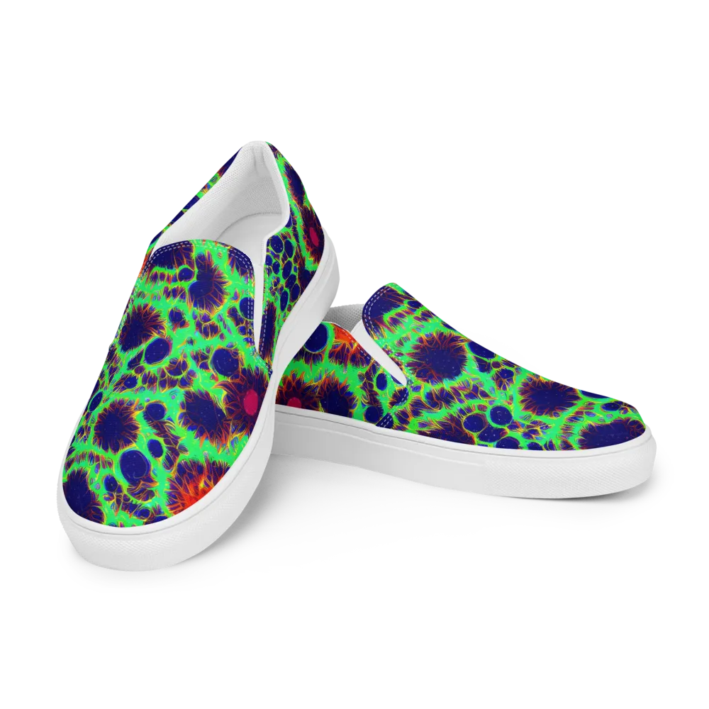 Neon Bloomfield on Women's Slip-On Canvas Shoes — Left Front