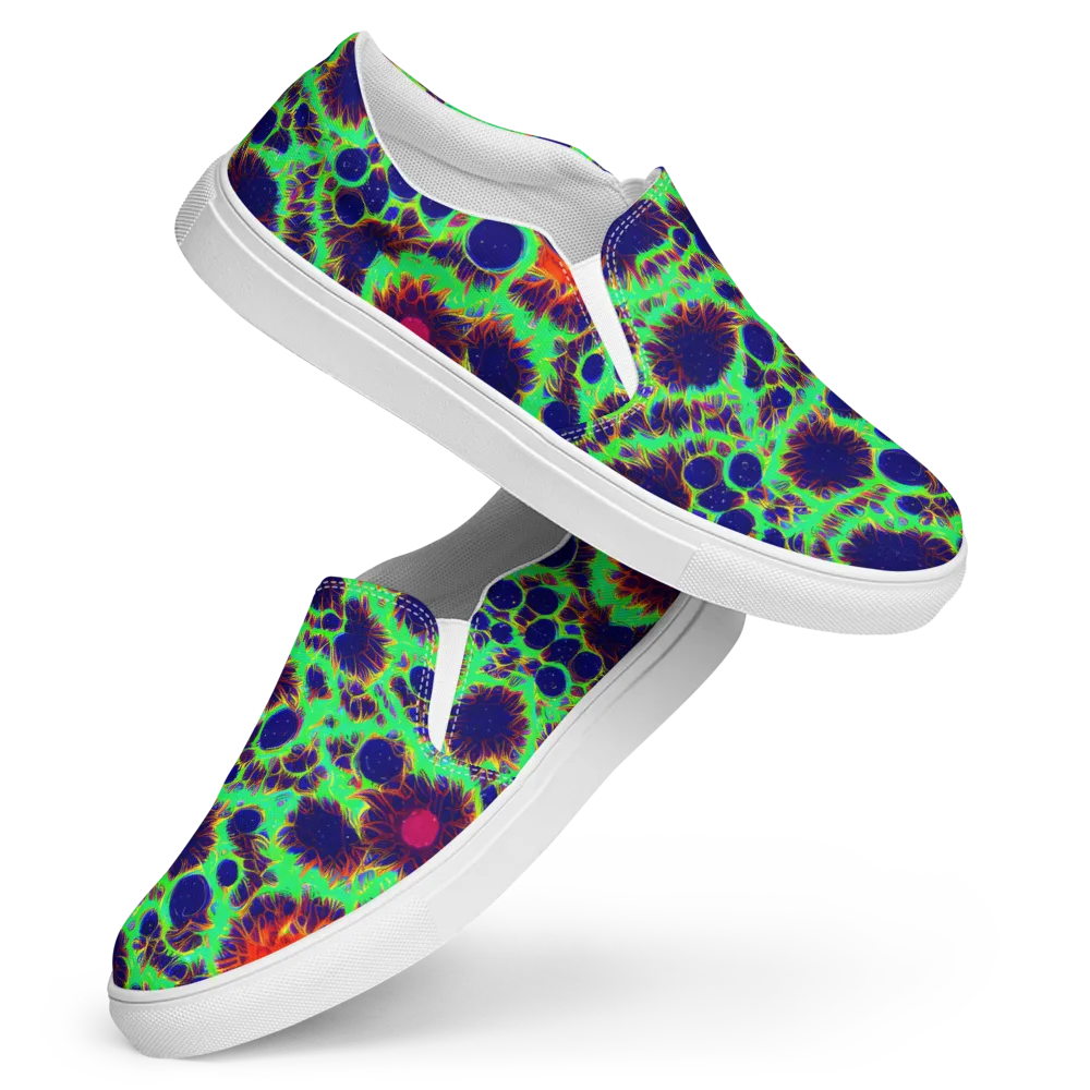 Neon Bloomfield on Women's Slip-On Canvas Shoes — Front