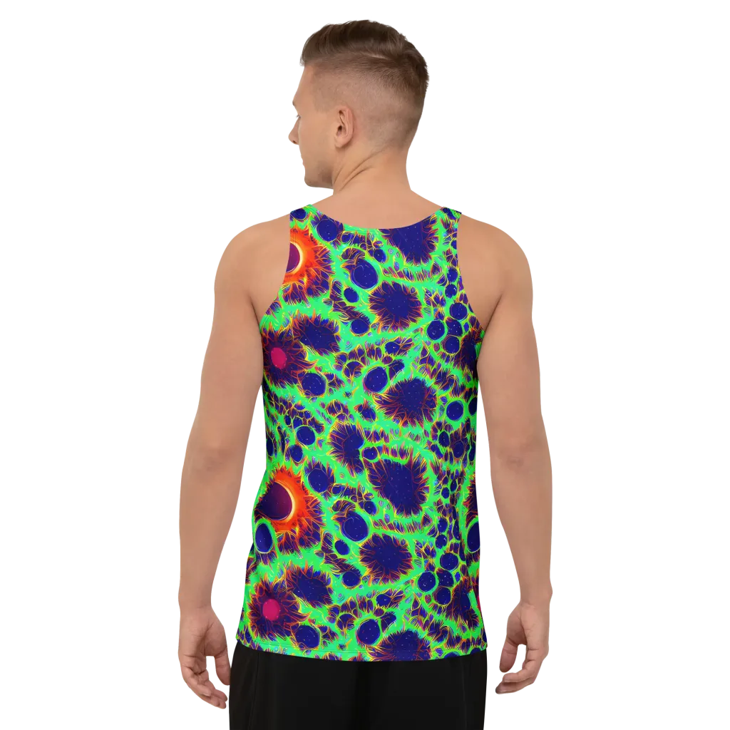 Neon Bloomfield on Men's Tank Top — Back