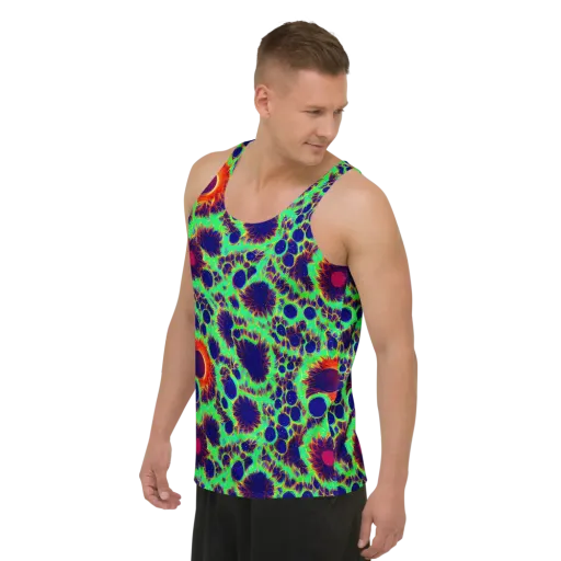 Neon Bloomfield on a Men's Tank Top
