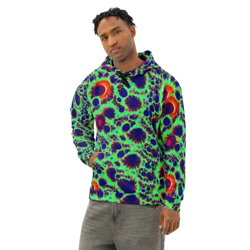 Neon Bloomfield on a Cotton Hoodie