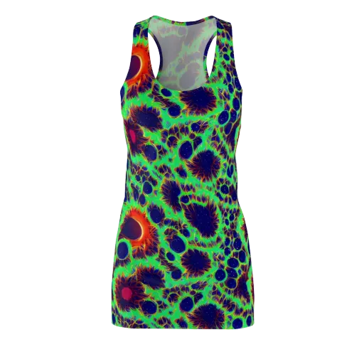 Neon Bloomfield on a Racerback Dress