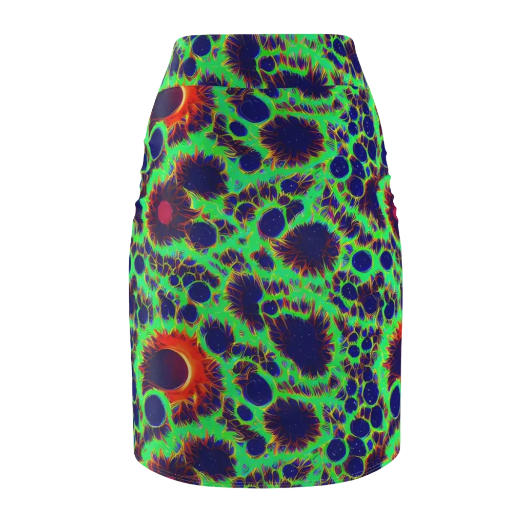 Neon Bloomfield on Pencil Skirt — Back