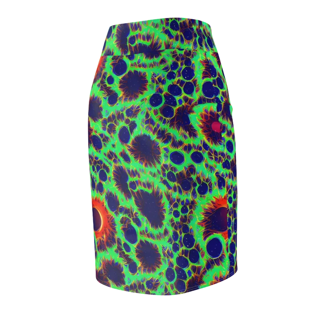 Neon Bloomfield on Pencil Skirt — Back Side