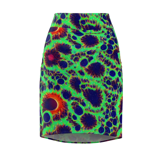 Neon Bloomfield on a Pencil Skirt