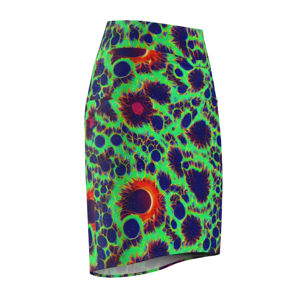 Neon Bloomfield on Pencil Skirt — Front Side