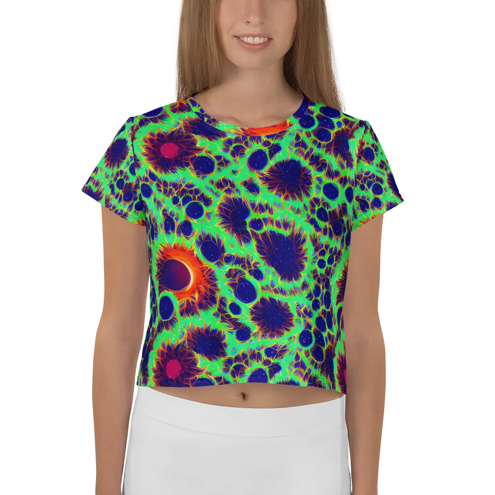 Neon Bloomfield on Crop Tee — Front