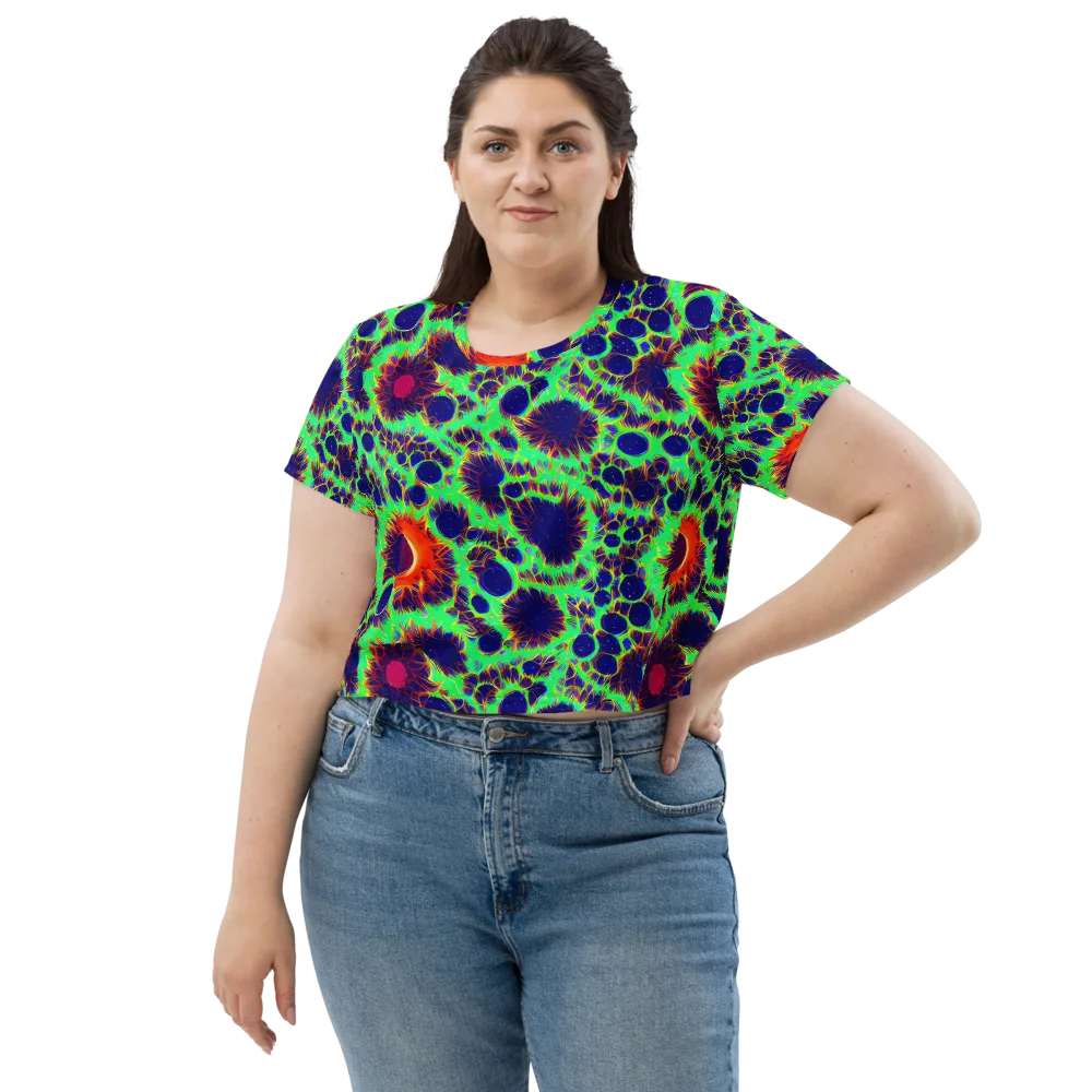 Neon Bloomfield on Crop Tee — Front
