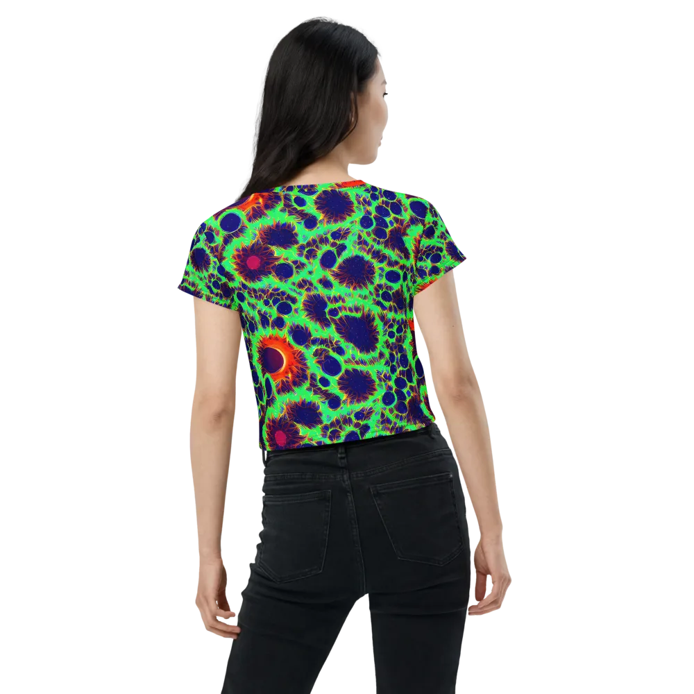 Neon Bloomfield on Crop Tee — Back