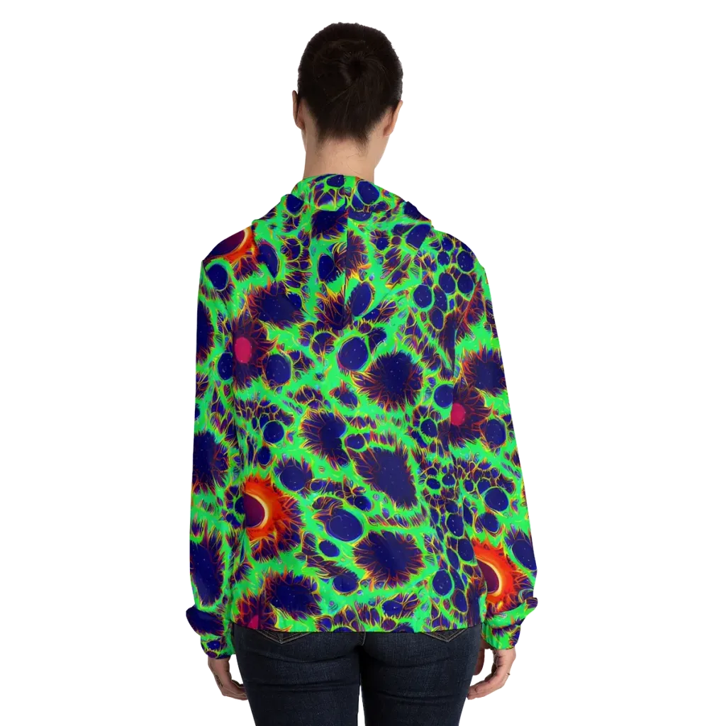 Neon Bloomfield on Women's Full-Zip Hoodie — Back On Person