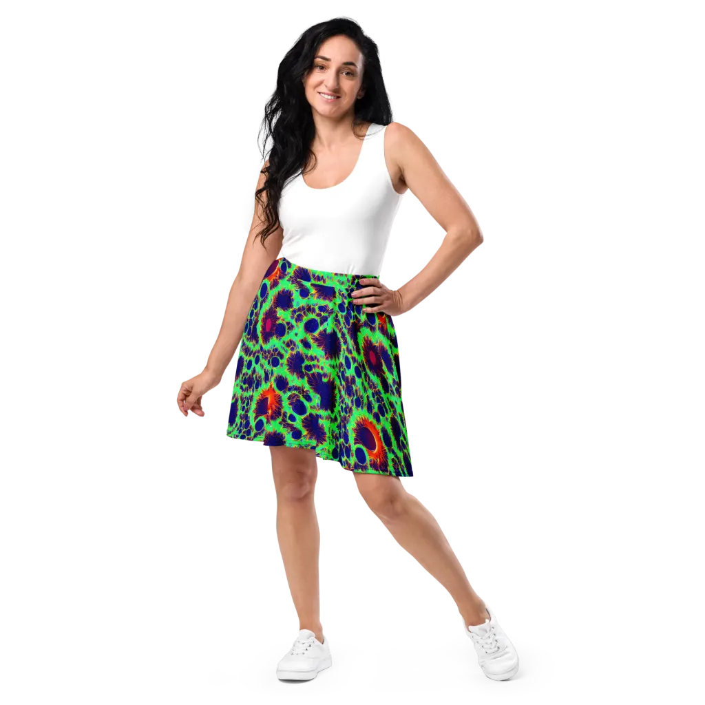 Neon Bloomfield on Skater Skirt — Front