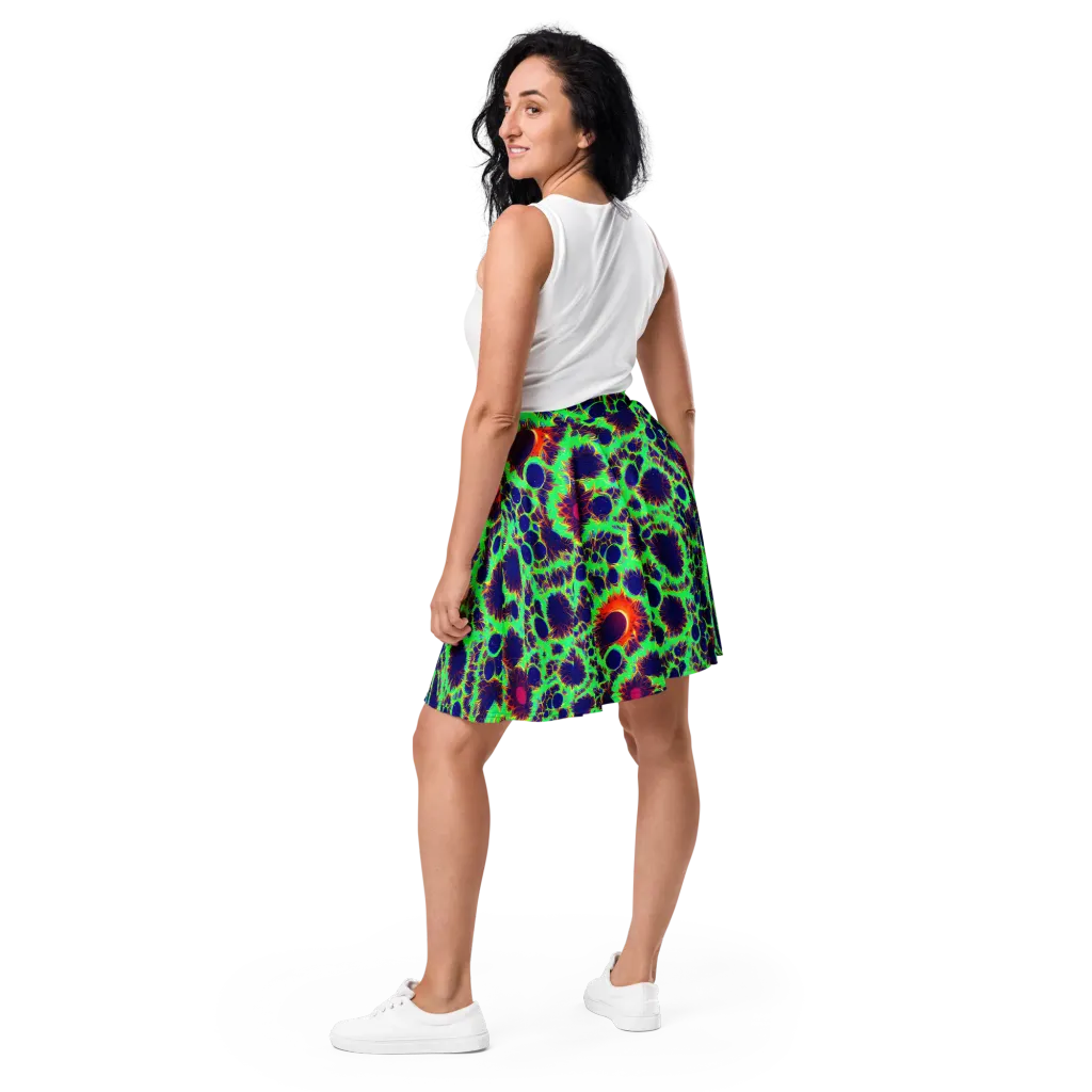 Neon Bloomfield on Skater Skirt — Back