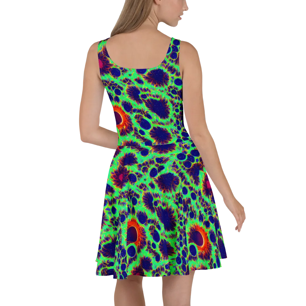 Neon Bloomfield on Skater Dress — Back