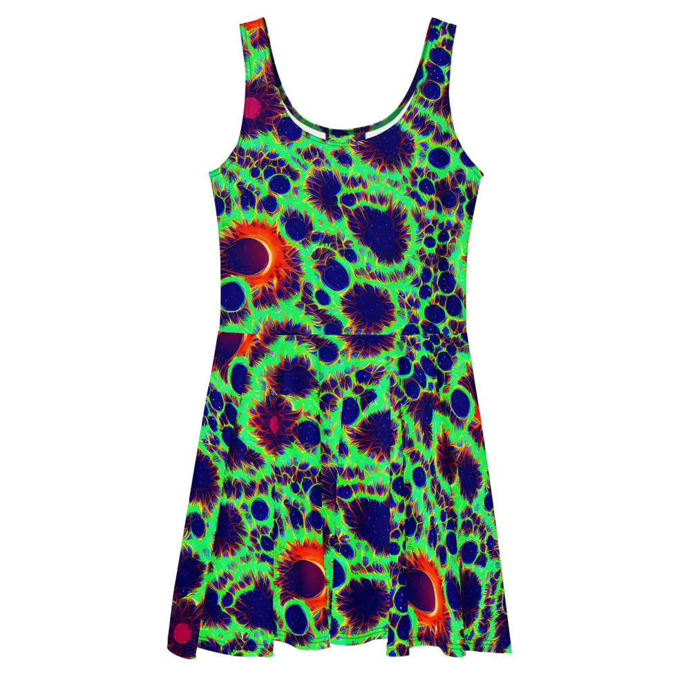 Neon Bloomfield on Skater Dress — Front