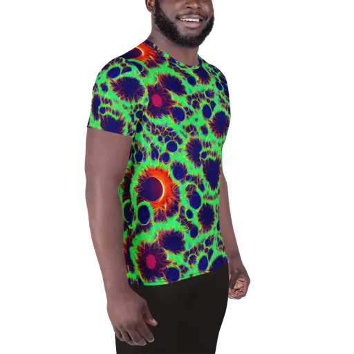 Neon Bloomfield on a Men's Athletic T-Shirt