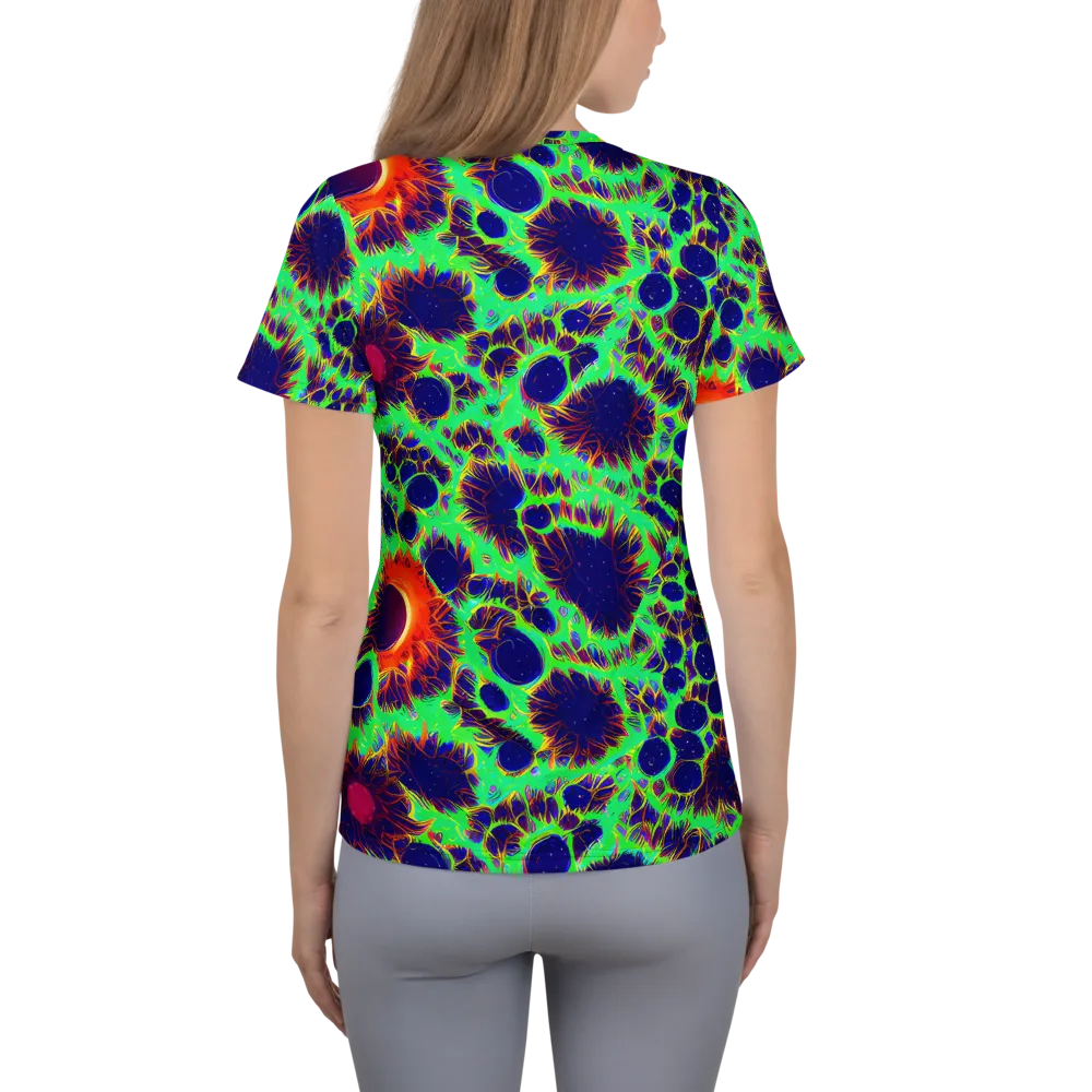 Neon Bloomfield on Women's Athletic T-Shirt — Back