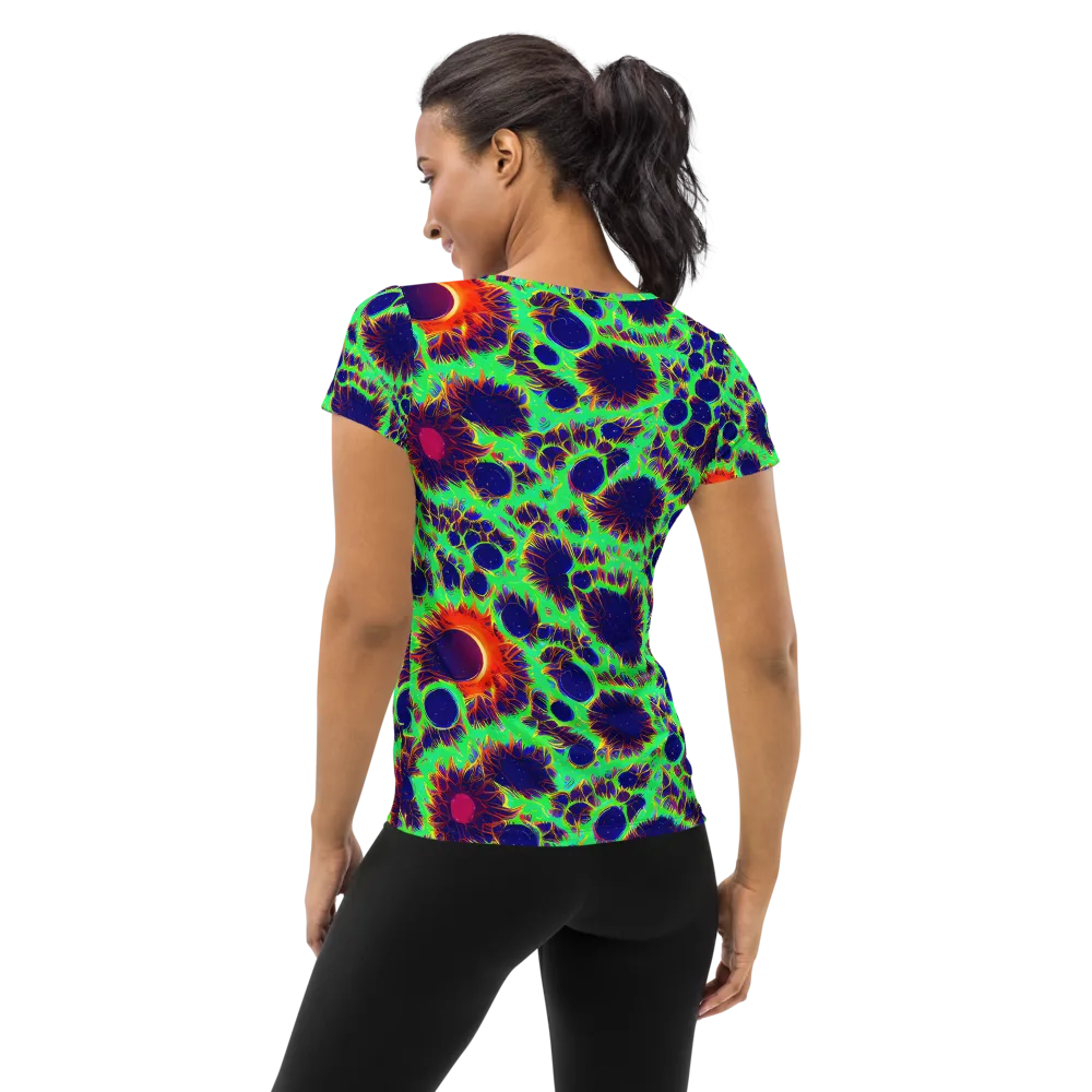Neon Bloomfield on Women's Athletic T-Shirt — Back