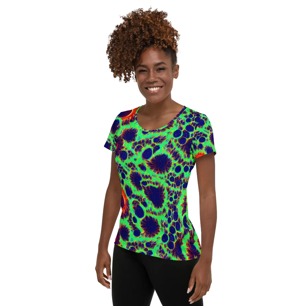 Neon Bloomfield on Women's Athletic T-Shirt — Left